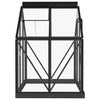 glasdrivhus 155x103x191 cm aluminium antracitgrå