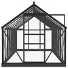 glasdrivhus 155x395,5x191 cm aluminium antracitgrå