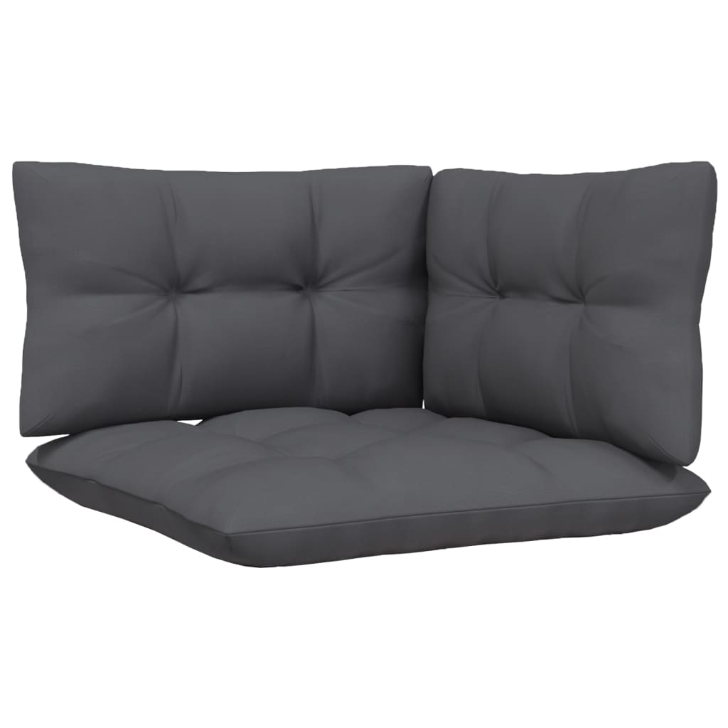 2-personers havesofa med hynder Hvid massivt fyrretræ