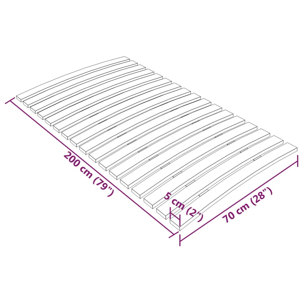 lamelbund med 17 lameller 70x200 cm