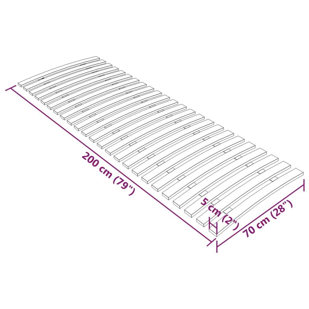 lamelbund med 24 lameller 70x200 cm