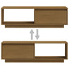 tv-skab 110x30x33,5 cm massivt fyrretræ gyldenbrun
