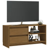 tv-skab 80x31x39 cm massivt grantræ honningbrun