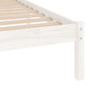 sengeramme 90x200 cm massivt fyrretræ hvid