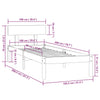 sengeramme 100x200 cm massivt fyrretræ