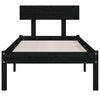 sengeramme 100x200 cm massivt fyrretræ sort