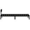 sengeramme 100x200 cm massivt fyrretræ sort