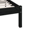 sengeramme 100x200 cm massivt fyrretræ sort