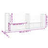 gabionkurv med 3 stolper 260x20x100 cm U-facon jern
