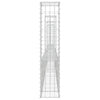 gabionkurv med 4 stolper 380x20x100 cm U-facon jern