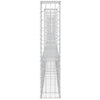 gabionkurv med 8 stolper 860x20x100 cm U-facon jern