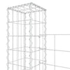 gabionkurv med 3 stolper 260x20x150 cm U-facon jern