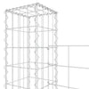 gabionkurv med 2 stolper 140x20x200 cm U-facon jern