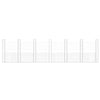 gabionkurv med 7 stolper 740x20x200 cm U-facon jern