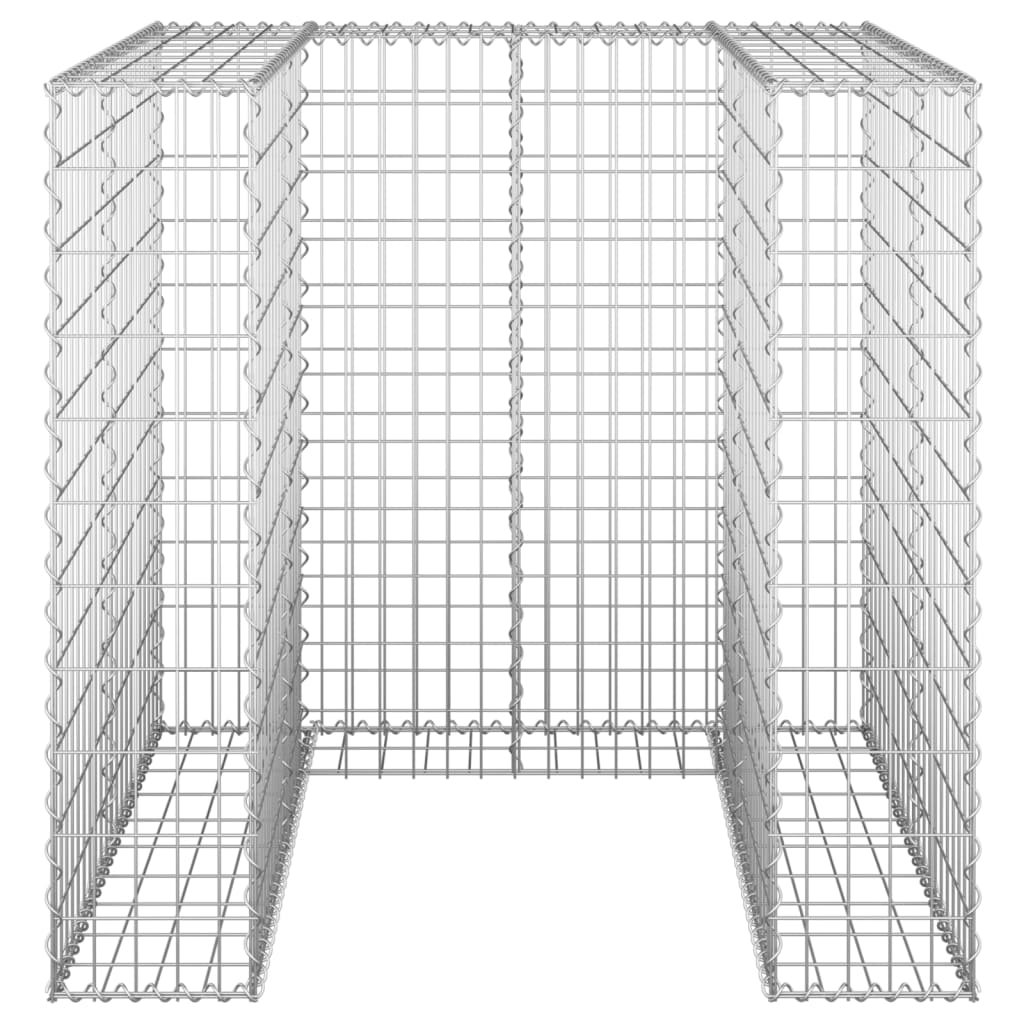 gabionvæg til affaldsspand 110x100x110 cm galvaniseret stål