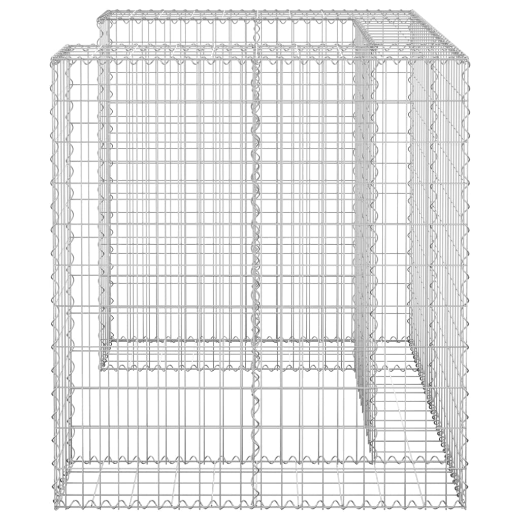 gabionvæg til affaldsspand 110x100x110 cm galvaniseret stål