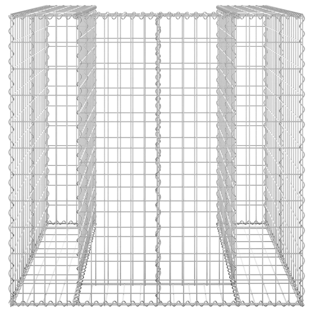 gabionvæg til affaldsspand 110x100x110 cm galvaniseret stål