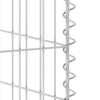 gabionvæg til affaldsspand 110x100x110 cm galvaniseret stål