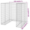 gabionvæg til affaldsspand 110x100x110 cm galvaniseret stål