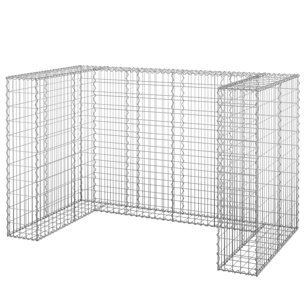 gabionvæg til affaldsspand 180x100x110 cm galvaniseret stål