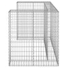 gabionvæg til affaldsspand 180x100x110 cm galvaniseret stål