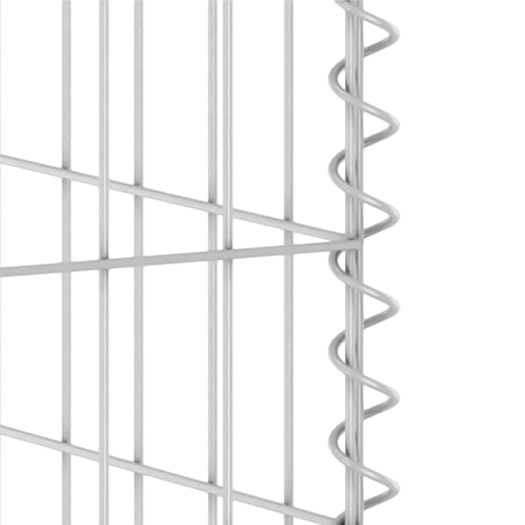 gabionvæg til affaldsspand 180x100x110 cm galvaniseret stål