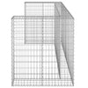 gabionvæg til affaldsspand 254x100x110 cm galvaniseret stål