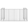 gabionvæg til affaldsspand 254x100x110 cm galvaniseret stål