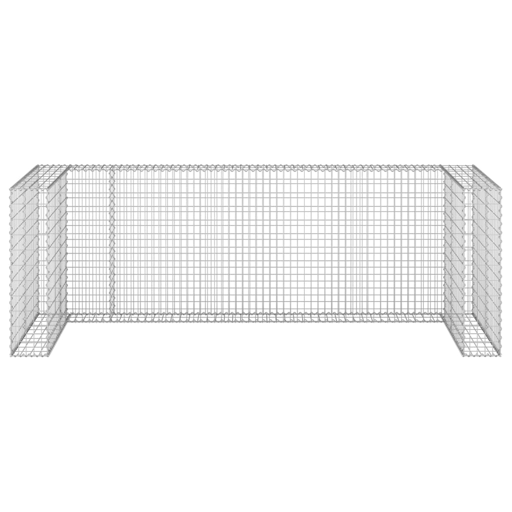 gabionvæg til affaldsspand 325x100x110 cm galvaniseret stål
