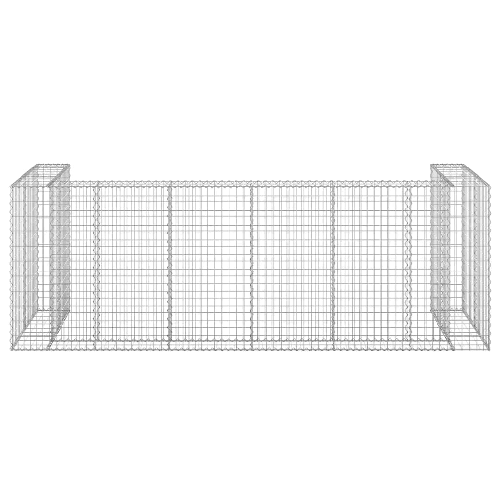 gabionvæg til affaldsspand 325x100x110 cm galvaniseret stål