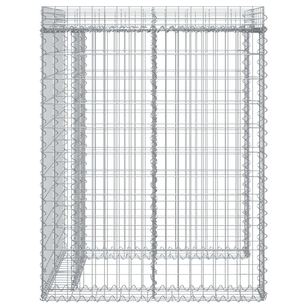 gabionvæg til skraldespand 110x91x120 cm galvaniseret jern