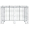 gabionvæg til skraldespand 192x91x120 cm galvaniseret jern