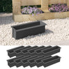 blomsterkasser til Euro-paller 12 stk. 36x13,5x9,5 cm PP grå