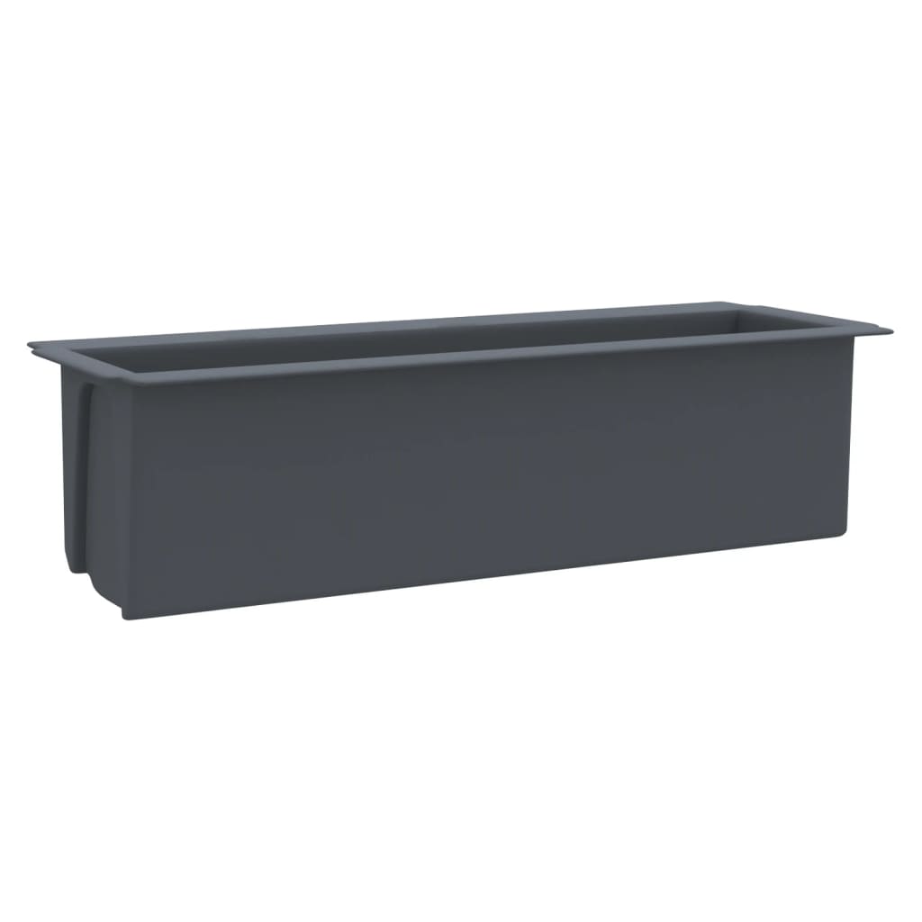 blomsterkasser til Euro-paller 12 stk. 36x13,5x9,5 cm PP grå