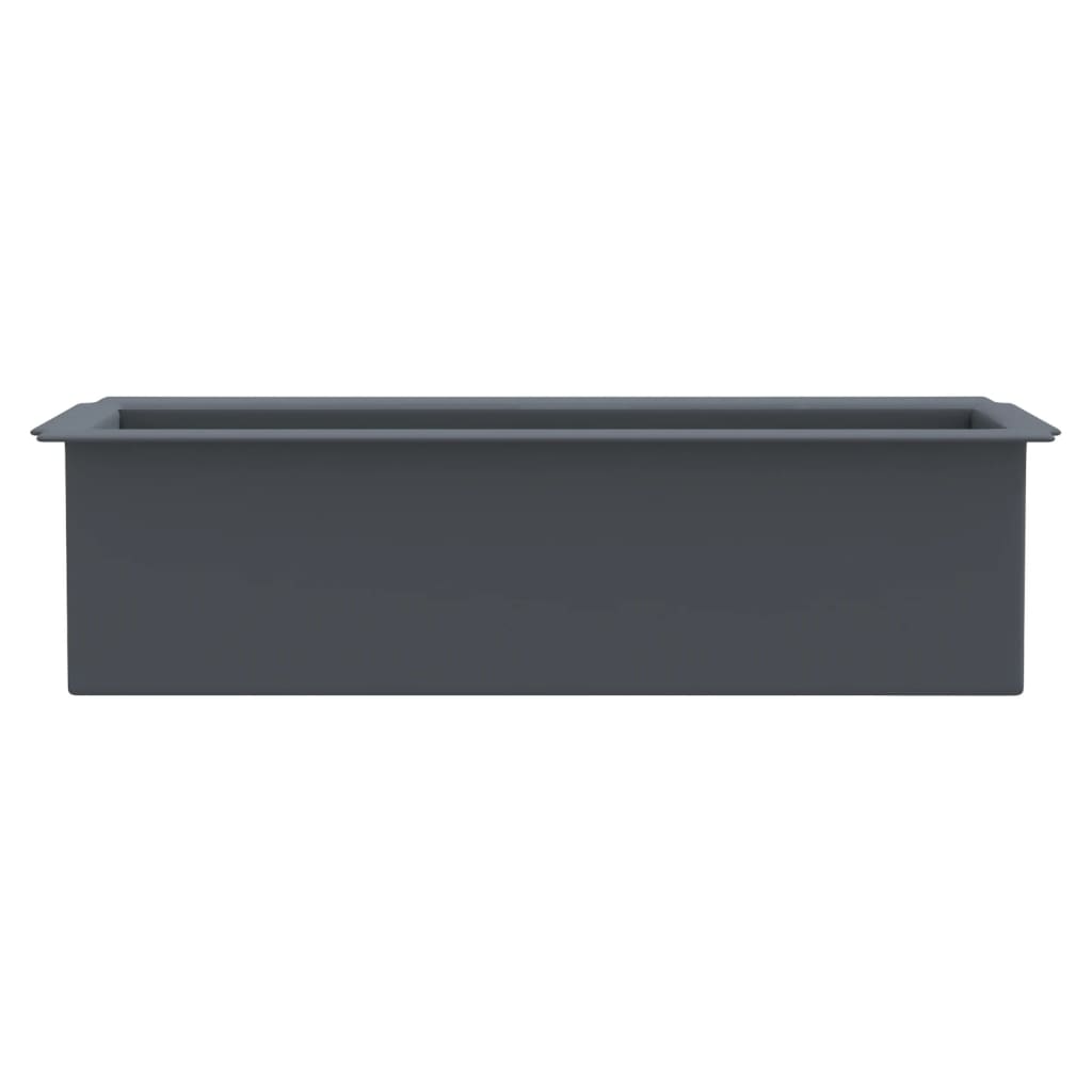 blomsterkasser til Euro-paller 12 stk. 36x13,5x9,5 cm PP grå
