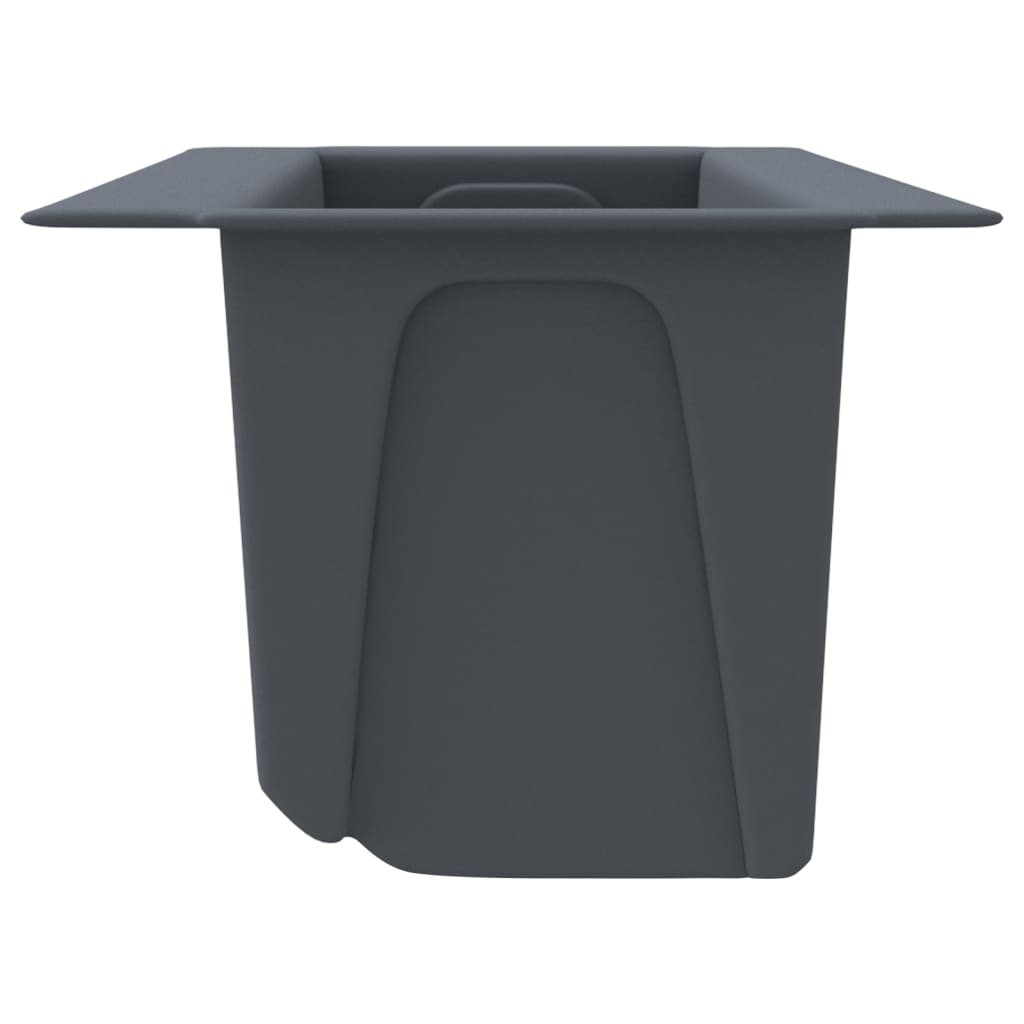 blomsterkasser til Euro-paller 12 stk. 36x13,5x9,5 cm PP grå
