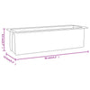 blomsterkasser til Euro-paller 12 stk. 36x13,5x9,5 cm PP grå