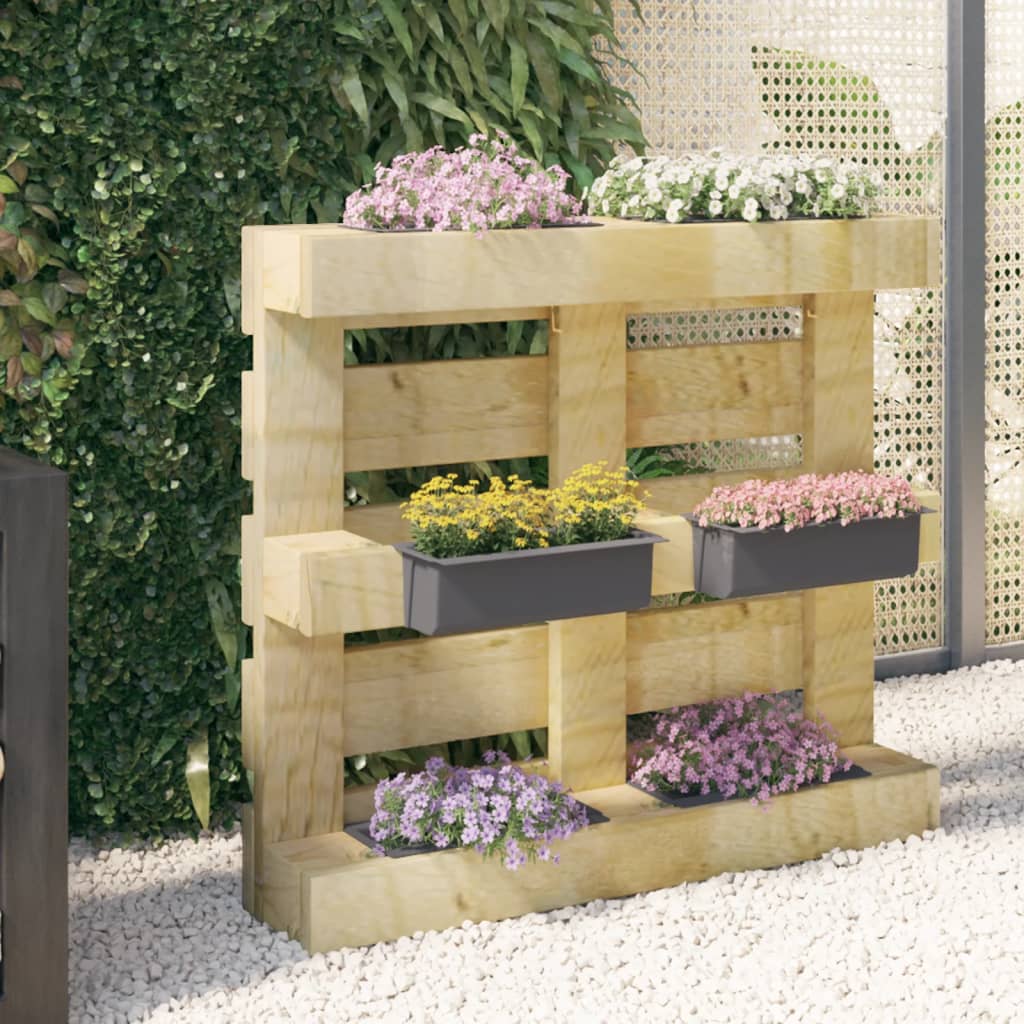 blomsterkasser til Euro-paller 12 stk. 36x13,5x9,5 cm PP grå