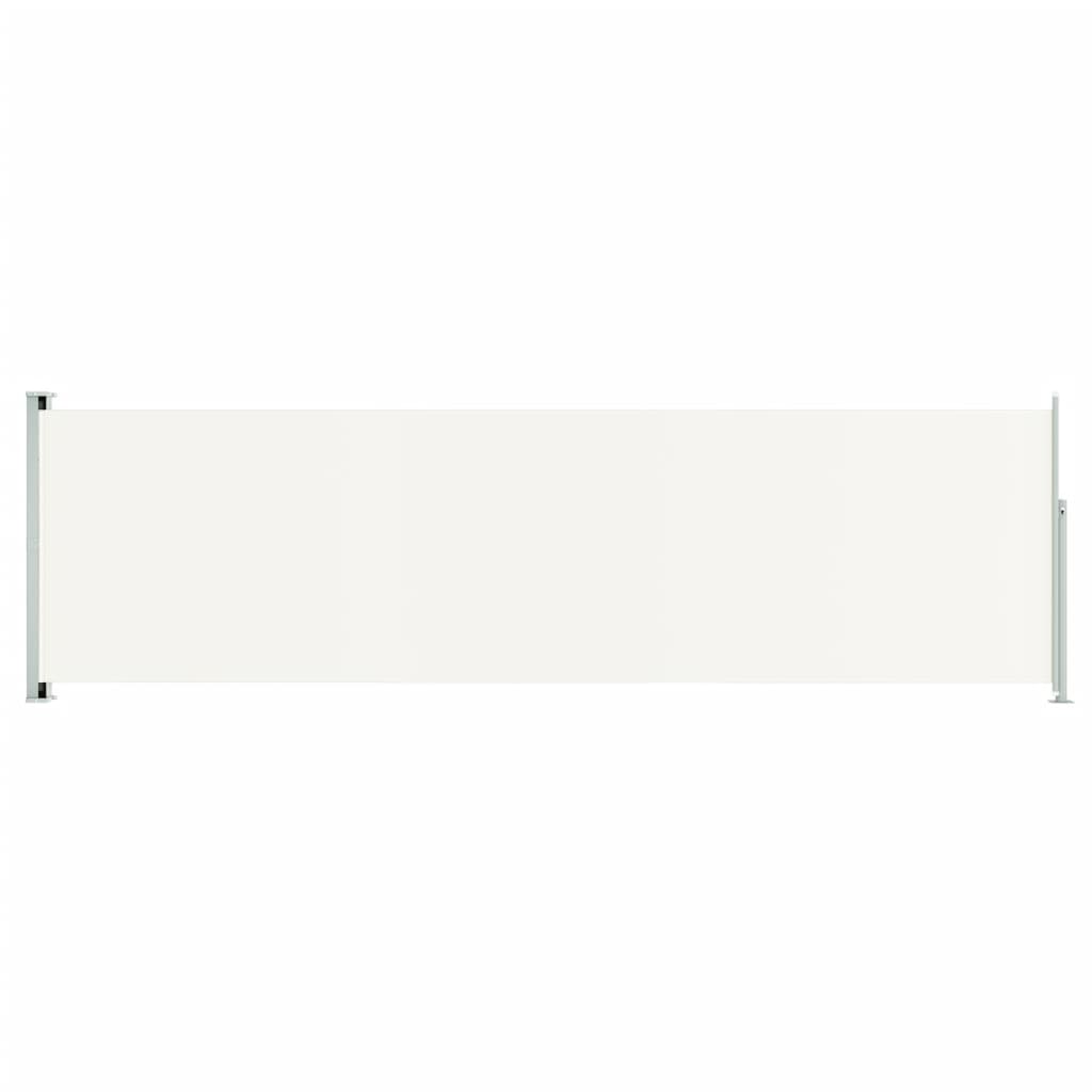 sammenrullelig sidemarkise til terrassen 180x600 cm cremefarvet
