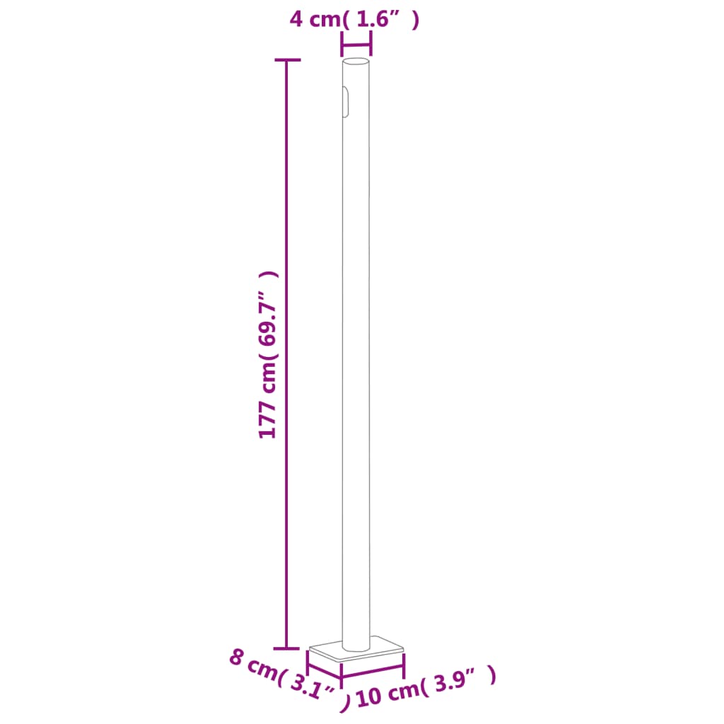 sammenrullelig sidemarkise til terrassen 180x600 cm cremefarvet