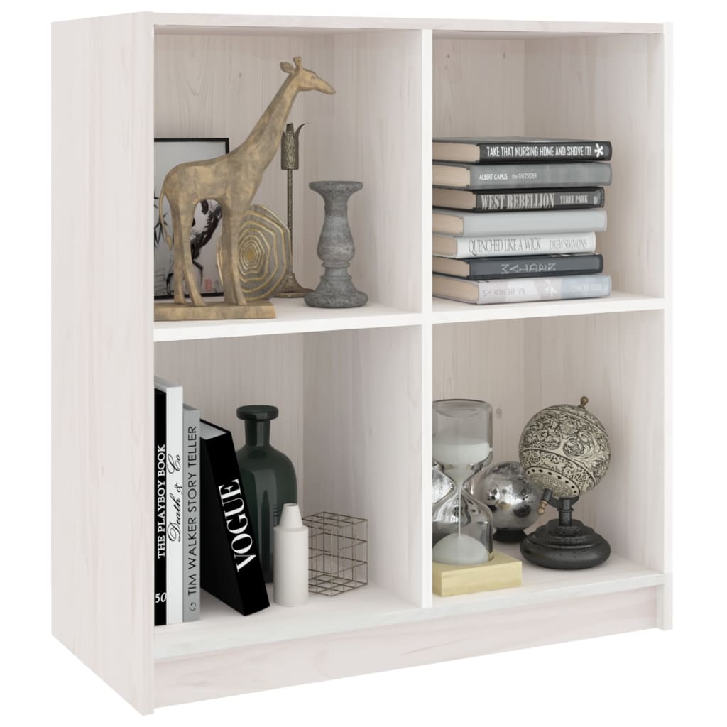 skænk 70x33x76 cm massivt fyrretræ hvid