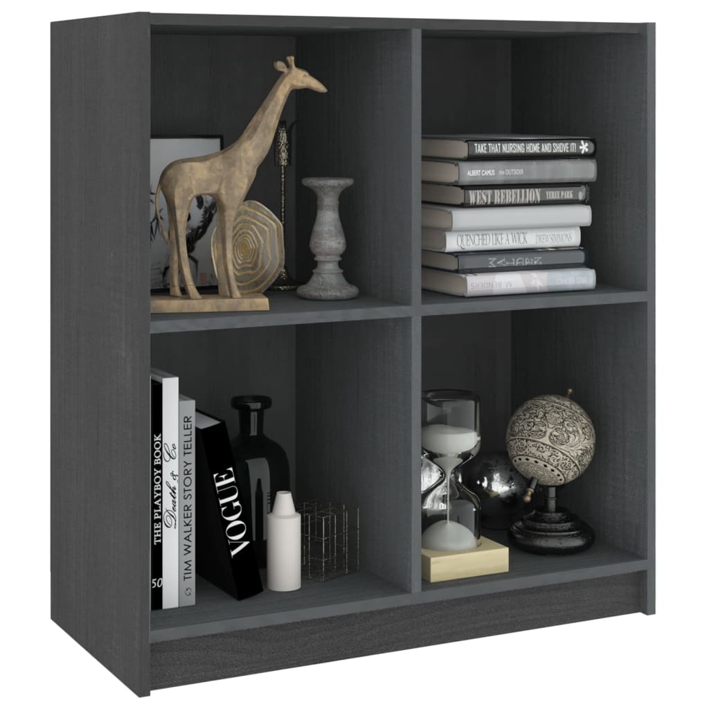 skænk 70x33x76 cm massivt fyrretræ grå