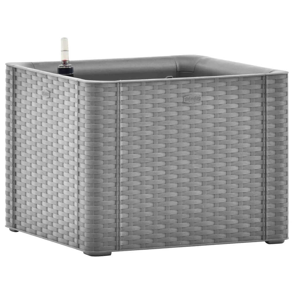 højbed med automatisk vandingssystem 43x43x33 cm grå