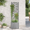 plantekasse med espalier 43x43x142 cm PP grå