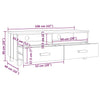 tv-skab HAMAR 106x40x40 cm massivt fyrretræ honningbrun