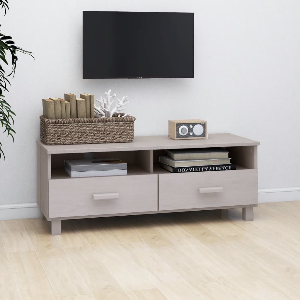 tv-skab HAMAR 106x40x40 cm massivt fyrretræ hvid