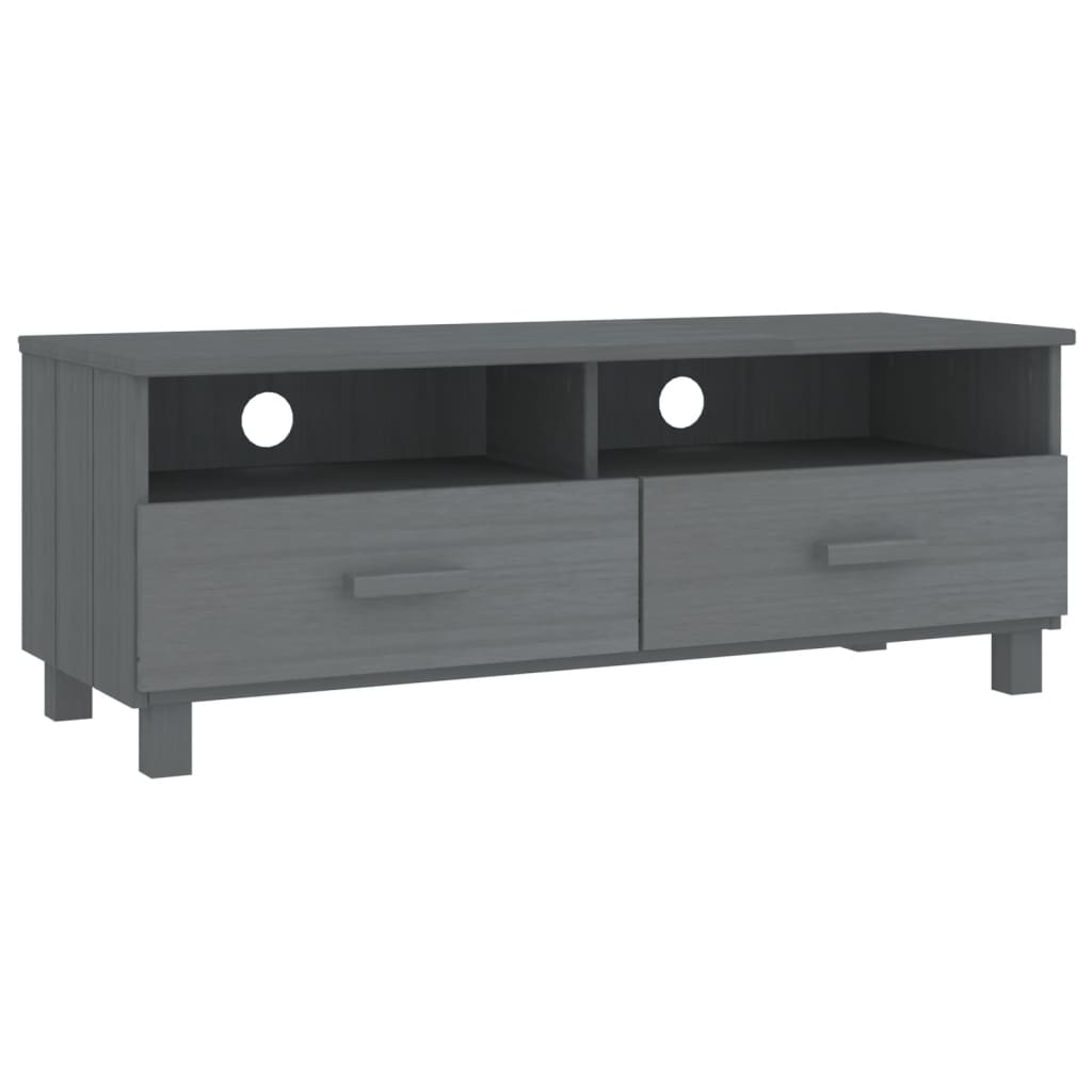 tv-skab HAMAR 106x40x40 cm massivt fyrretræ mørkegrå