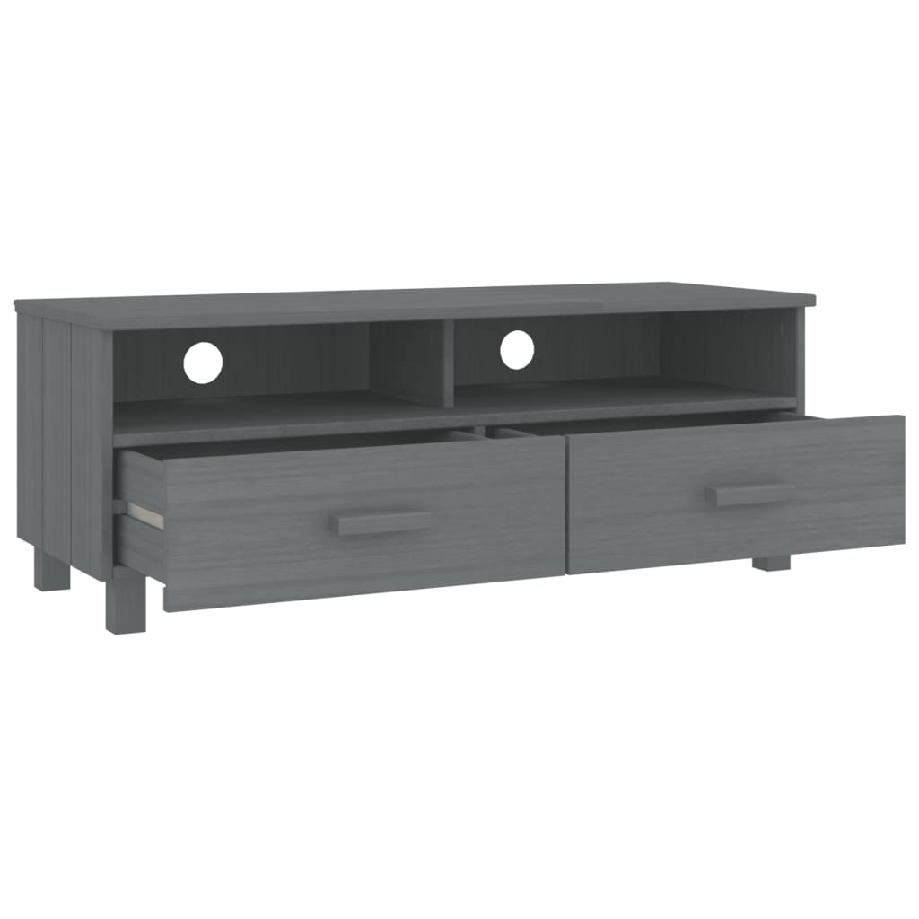tv-skab HAMAR 106x40x40 cm massivt fyrretræ mørkegrå