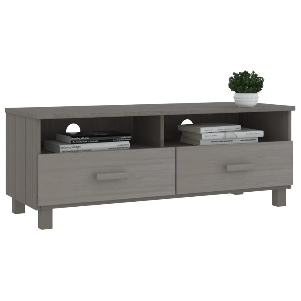tv-skab HAMAR 106x40x40 cm massivt fyrretræ lysegrå