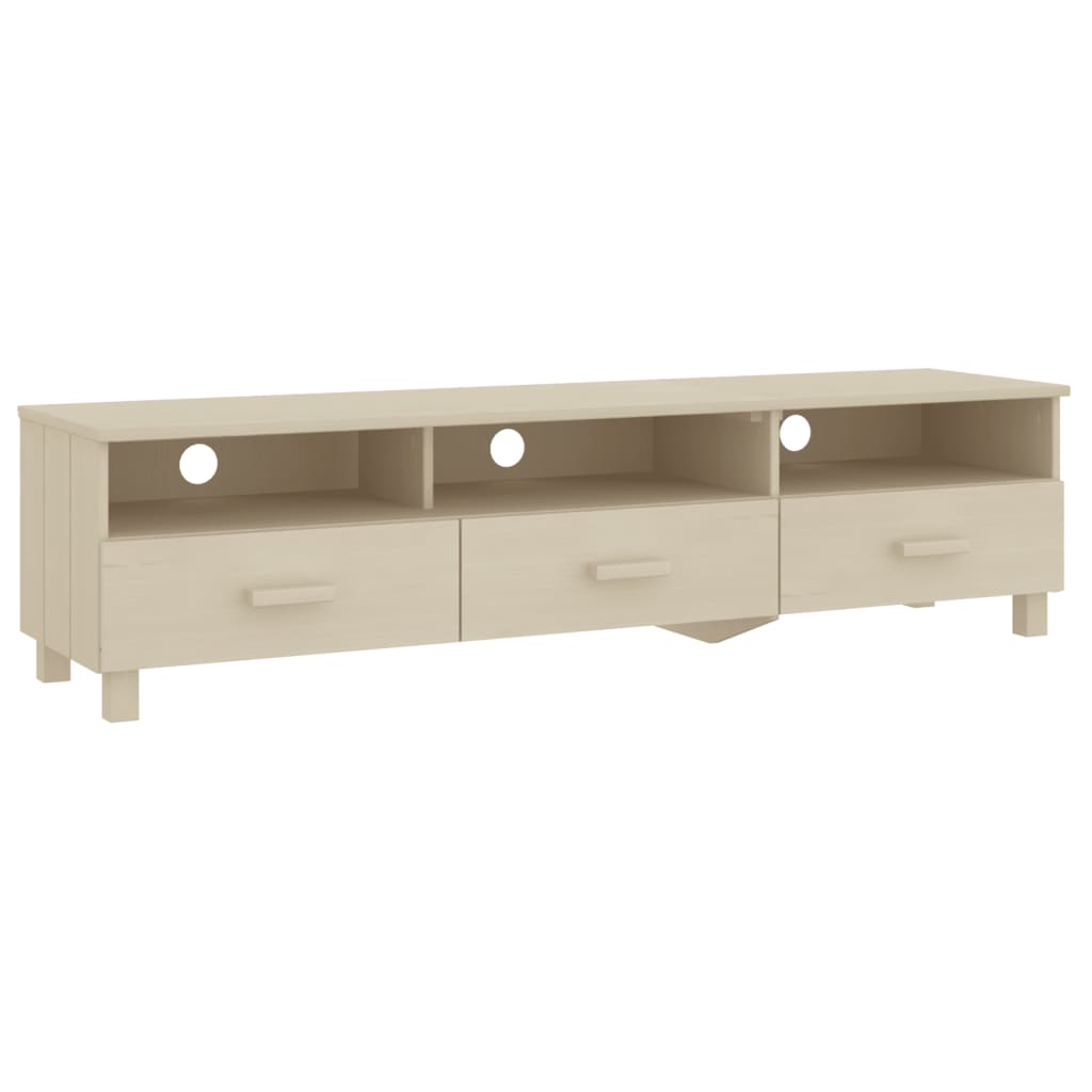tv-skab HAMAR 158x40x40 cm massivt fyrretræ honningbrun
